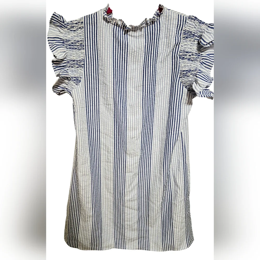 THML Flutter Sleeve Striped Dress - Picture 3 of 5